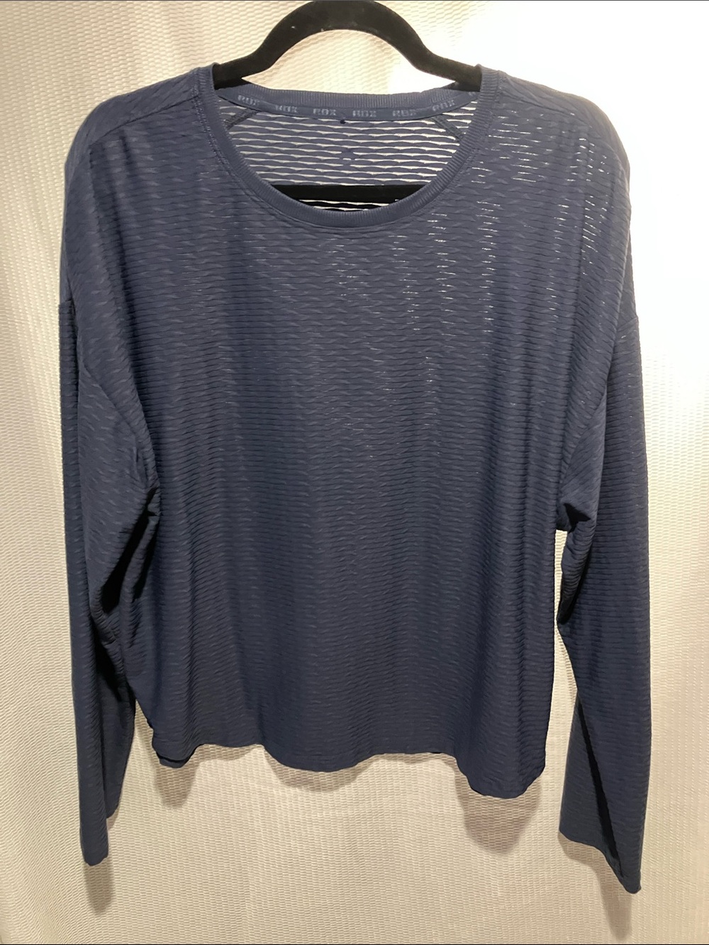RBX Navy Blue Long Sleeve Lightweight Textured Tee